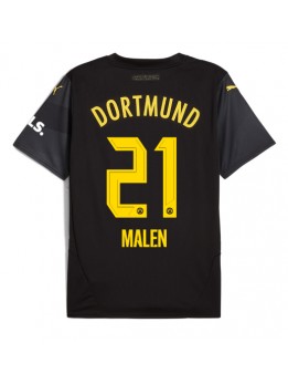 Borussia Dortmund Donyell Malen #21 Auswärtstrikot 2024-25 Kurzarm